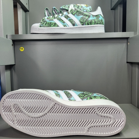 Adidas jeremy scott x super Star 'Money'  HP6596 Size 9.5 men- 10.5 Women's - Picture 8 of 12